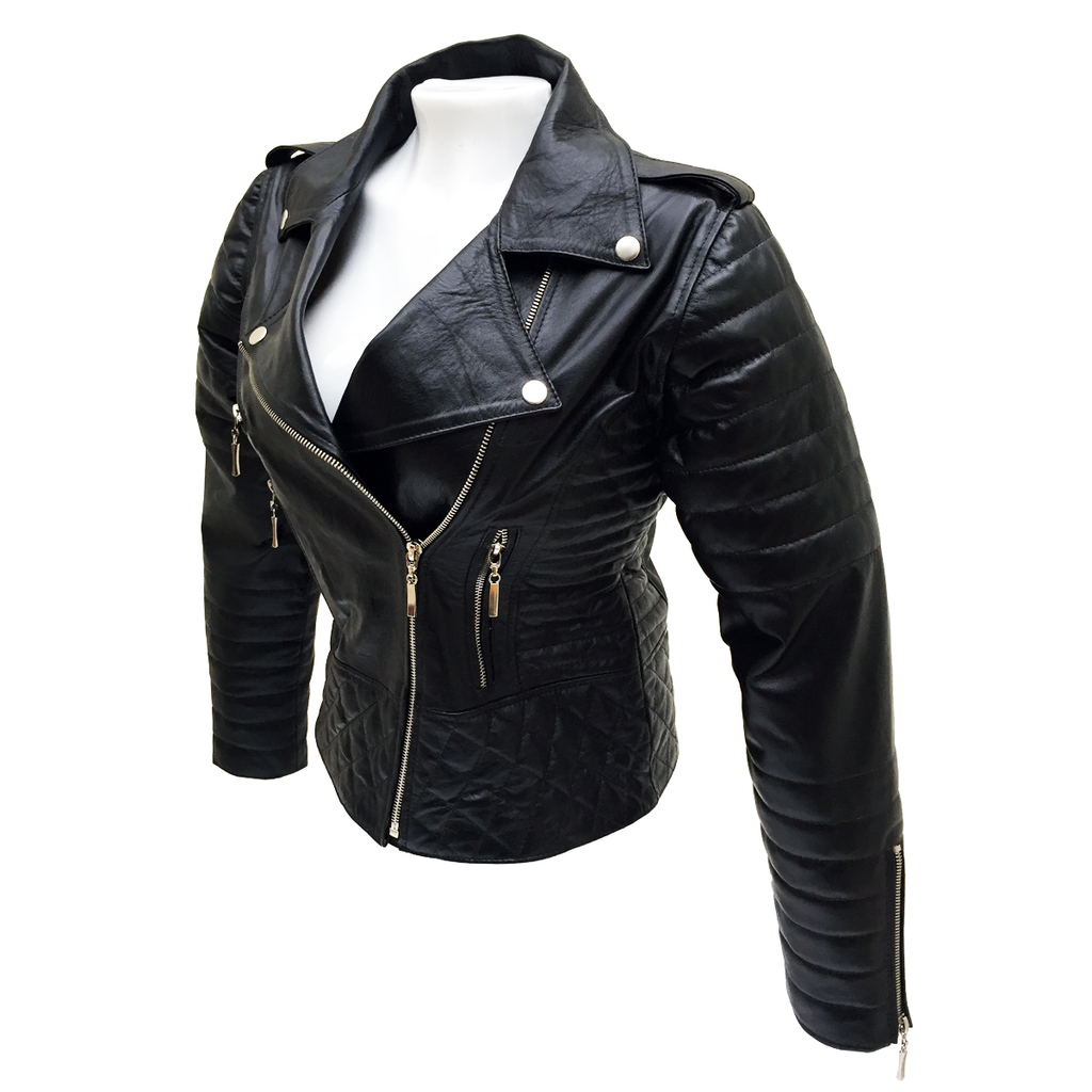 Chaqueta chamarra mujer Biker White KL - Kemeth Leather