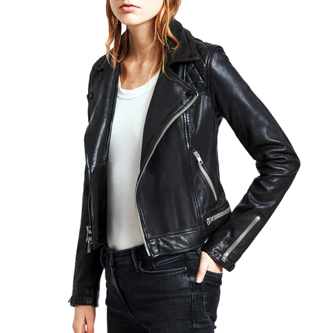 Chamarra mujer en cuero Urban Rider black KL