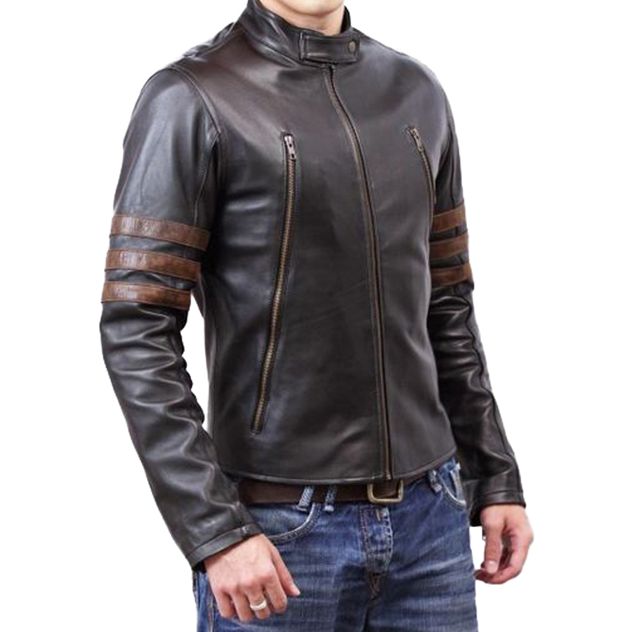 Chaqueta de cuero para hombre