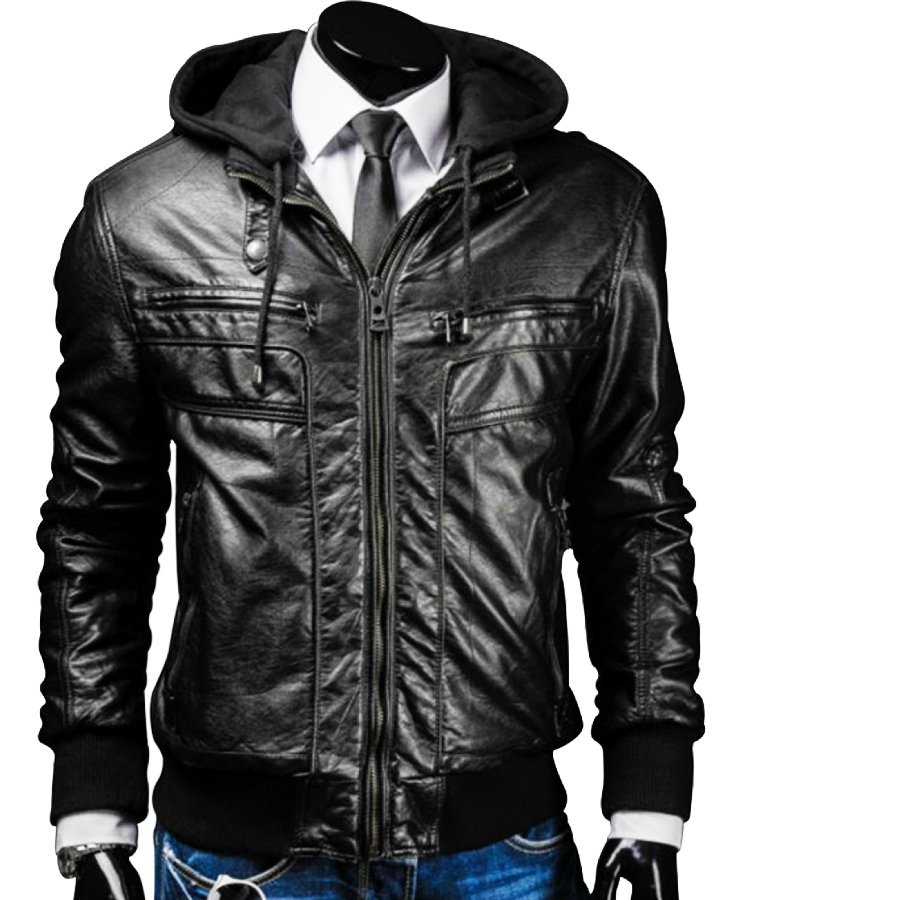 Chaqueta Cuero Hombre Black Urban KL Kemeth Leather