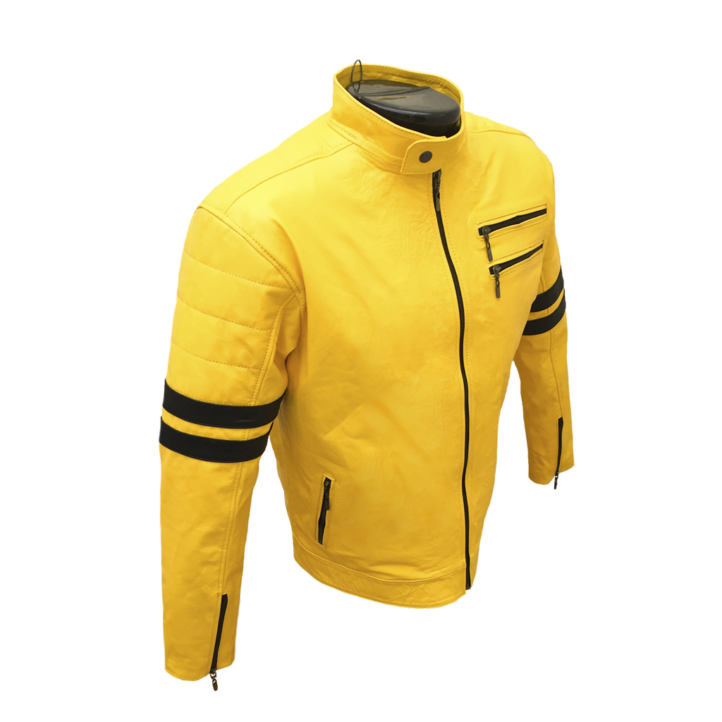 Chaqueta piel amarilla hotsell