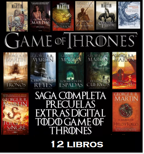 Saga Completa Game Of Thrones + Libros Precuelas 12 LIBROS