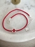 Pulseira Cordão Vermelho Trevo Prata - loja online