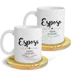 Kit Caneca Casal Esposo e Esposa