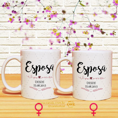 Kit Caneca Casal Esposa e Esposa