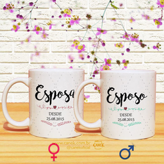 Kit Caneca Casal Esposo e Esposa - comprar online