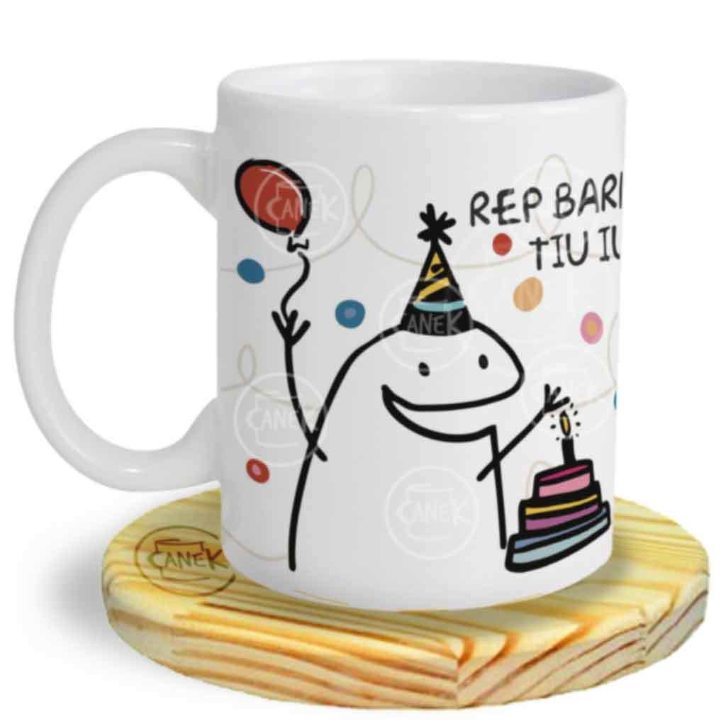 Caneca Flork Meme - Aniversário - Rep Bardei Tiu Iu