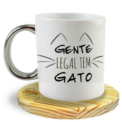 CANECA Gente legal tem gato | Alça Cromada - comprar online