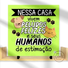 AZULEJO Peludos Felizes Humanos de Estimação - comprar online