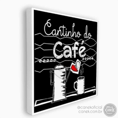 Quadro Azulejo Cantinho do Café | Preto - comprar online