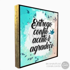 Quadro Azulejo Entrego Confio Aceito Agradeço -Pássaros - comprar online