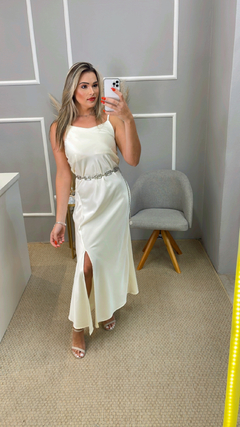 Vestido Slipdress Cetim Longo P