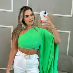 Blusa Assimétrica Verde Bandeira P