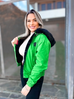 Jaqueta Visual Jeans Bomber Verde P - loja online