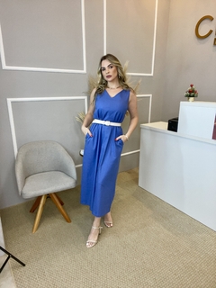 Imagem do Vestido linho amplo azul P