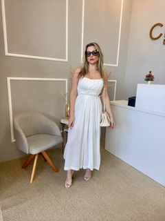 Imagem do Vestido longo viscose off white