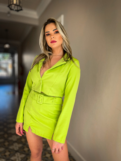 Blazer Gatabakana cropped lime green P - loja online