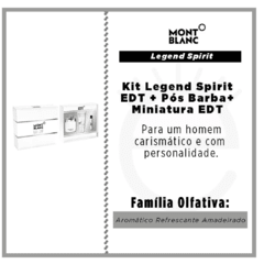 Montblanc Legend Spirit Kit - Edt + Pós Barba + Miniatura Edt - 100ml - comprar online