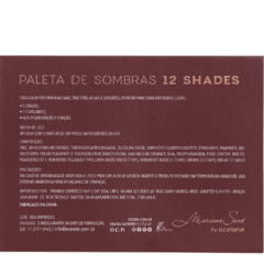 Mariana Saad By Océane 12 Shades - Paleta de Sombras 205g na internet