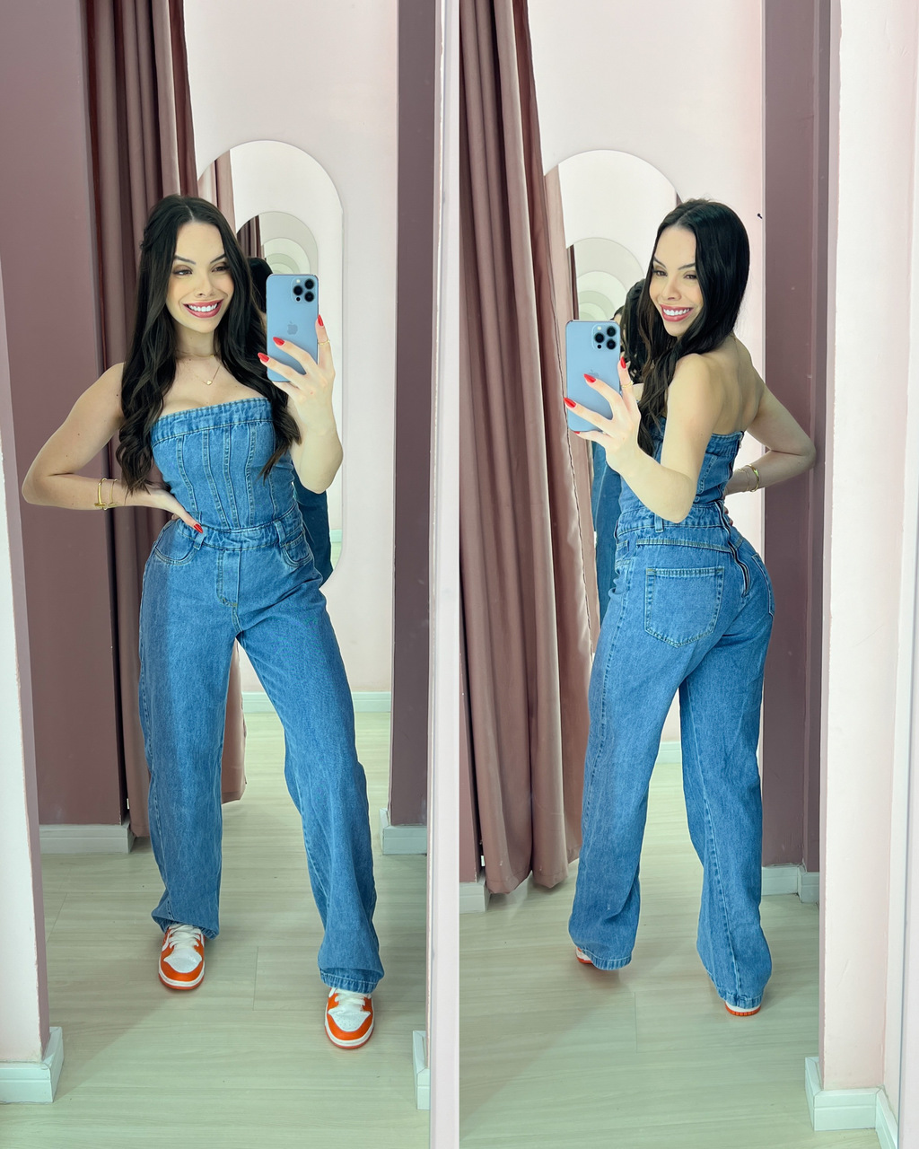 Macacão jeans Jade - Comprar em Closet Da Sté