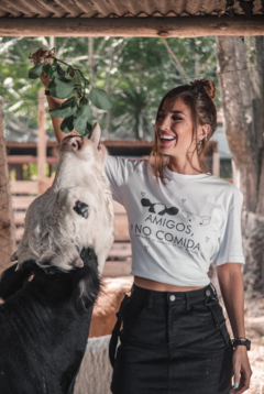 Remera: "Amigos no comida"