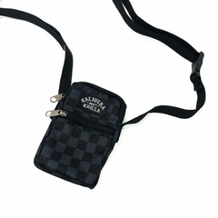 Mini Messenger Dante CHECKERED Negro y Gris