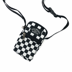 Mini Messenger Dante CHECKERED Blanco y Negro