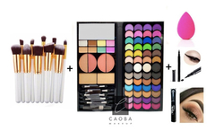 Combo Makeup Set Brochas + Paleta + Esponjas Ideal Regalo