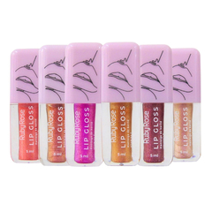 Labial Lip Gloss Brilloso C/ Glitter Hidratante Ruby Rose - comprar online