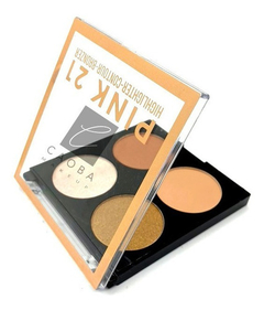 Paleta Iluminador, Bronzer Contorno Pink21 Maquillaje Sombra - tienda online