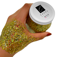 FRASCO GRANDE PARTY GLITTER EN GEL - AMARILLO ESCAMITAS GOLD- - comprar online