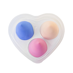 Set De 3 Esponjas Blender De Maquillaje Estuche De Corazón en internet