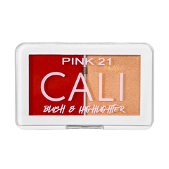 Paleta Duo Rubor + Iluminador Cali Blush Pink 21 en internet