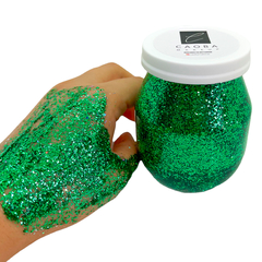 FRASCO GRANDE PARTY GLITTER EN GEL - VERDE ESCAMAS- - tienda online