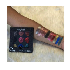 Paleta 9 Sombras Shine Glitter Cremoso Ruby Rose Original