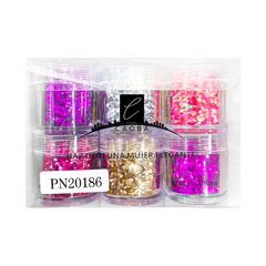 Set 12 Frascos Glitter Escamas Polvo Para Uñas Rostro Cuerpo - comprar online