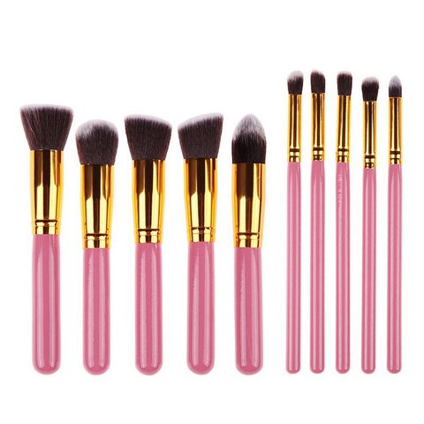 Set Brochas Kabuki Pink 10 piezas