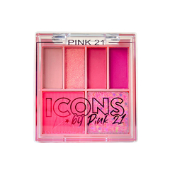 Paleta ICONS Pink21 SOMBRAS RUBOR Y GLITTER en internet