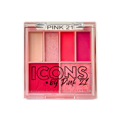 Paleta ICONS Pink21 SOMBRAS RUBOR Y GLITTER - tienda online