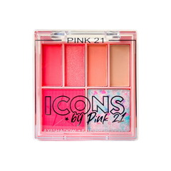 Paleta ICONS Pink21 SOMBRAS RUBOR Y GLITTER - Caobamakeup