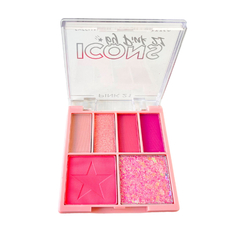 Paleta ICONS Pink21 SOMBRAS RUBOR Y GLITTER