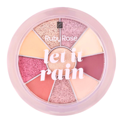 Paleta 9 Sombras E Iluminador Let It Rain Ruby Rose