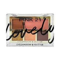 Paleta De Sombras Para Ojos + Glitter Lovely Pink 21