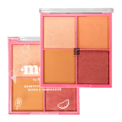 Cuarteto bronzer iluminador rubor Ruby Rose Melu - Caobamakeup