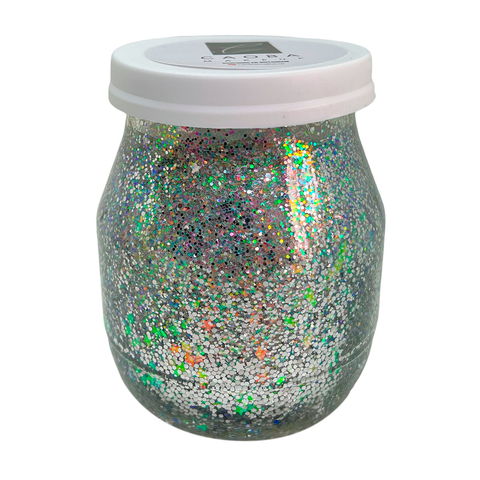 Frasco Grande Party Glitter En Gel -Plateado Holográfico-