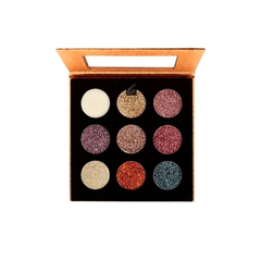 Paleta 9 Sombras Shine Glitter Cremoso Ruby Rose Original - Caobamakeup