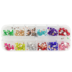 Set de strass + CAJA organizadora 12 colores