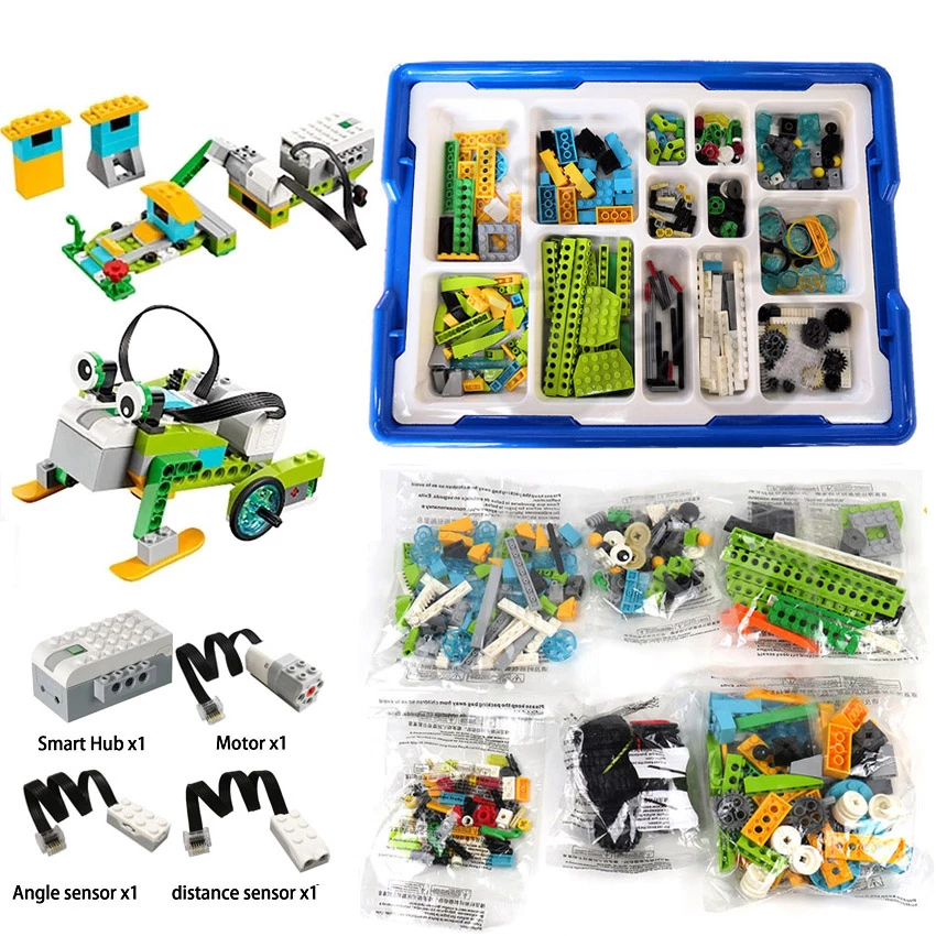 Kit Compatível WeDo, Blocos de Montar STEM