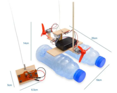Kit DIY Controle Remoto, Avião e Navio, Experiência Científica Sustentável - Robótica Toys | Brinquedos Educativos