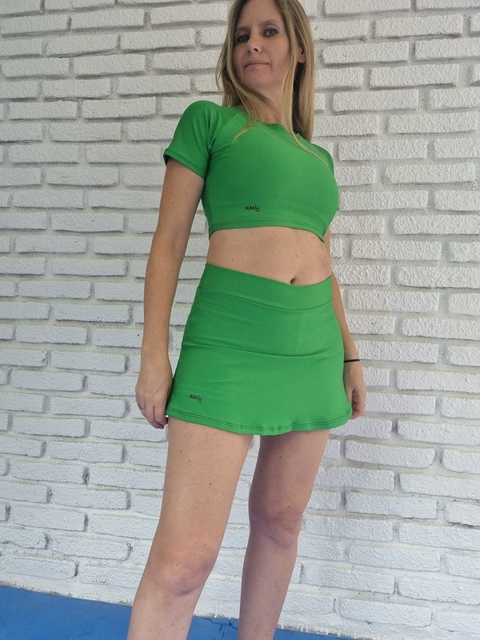 Pollera con short "Verde Benetton"